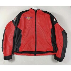 Shift Jacket Mens XL Red Black Mesh Triumph ST Motorcycle Riding Padded